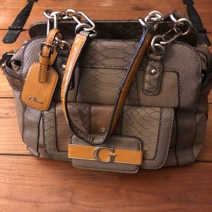 Guess, purse, tan/brown